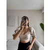 Sırt Bağcıklı Karpuz Kol Crop - BEJ