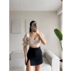 Sırt Bağcıklı Karpuz Kol Crop - BEJ