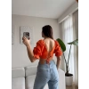 Sırt Bağcıklı Karpuz Kol Crop - TURUNCU