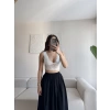 Sırt Dekolte Dantelli Bralet - BEYAZ