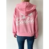 Sırt Detay Cepli Barbie Hırka-PEMBE