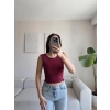 Sırt Kare Crop - BORDO
