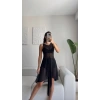 Şortlu Crop Tül Elbise Takım - SİYAH