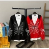 Spider Baskı Oversize Unisex Hırka - SİYAH