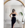 Straplez Bacak Bağlamalı İkili Takım