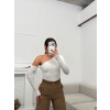Tek Omuz Crop - BEYAZ