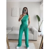 Tek Omuz Crop & Pantolon Takım - BENETTON YEŞİLİ