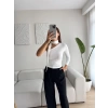 Tek Omuz Fularlı Bluz - BEYAZ