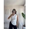 Tek Omuz Tokalı Bluz - BEYAZ