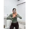 V Yaka Kol İspanyol Crop - YEŞİL