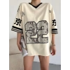 V Yaka Unisex Oversize T-shirt