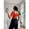 Vintage Karpuz Kol Crop - TURUNCU