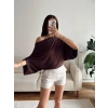 Yarasa Oversize Bluz - KAHVE