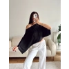 Yarasa Oversize Bluz - SİYAH