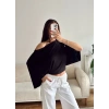 Yarasa Oversize Bluz - SİYAH