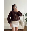 ZR Bomber Kaşe Ceket - KAHVE