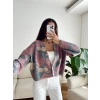 ZR Pastel Çiçekli Triko Hırka