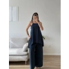 ZR Premium Askılı Tulum - LACİVERT