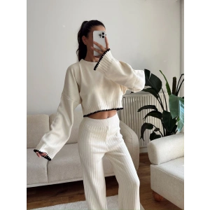 Kontrast Salaş İkili Triko Takım - BEJ