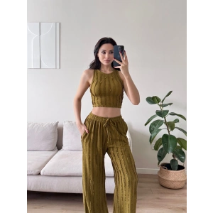 Halter Fitilli İkili Takım - YEŞİL