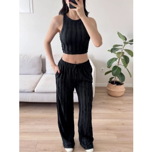 Halter Fitilli İkili Takım - SİYAH