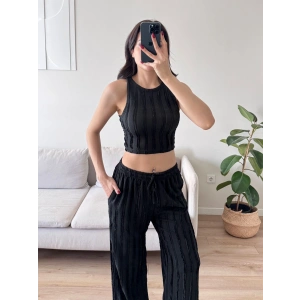 Halter Fitilli İkili Takım - SİYAH