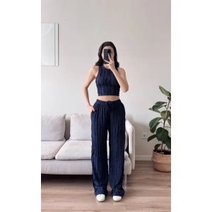 Halter Fitilli İkili Takım - LACİVERT
