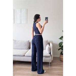 Halter Fitilli İkili Takım - LACİVERT