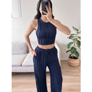 Halter Fitilli İkili Takım - LACİVERT