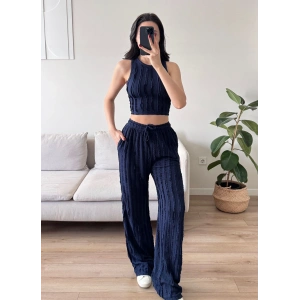 Halter Fitilli İkili Takım - LACİVERT