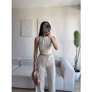 Halter Fitilli İkili Takım - BEJ