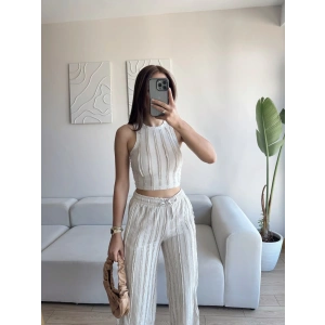 Halter Fitilli İkili Takım - BEJ