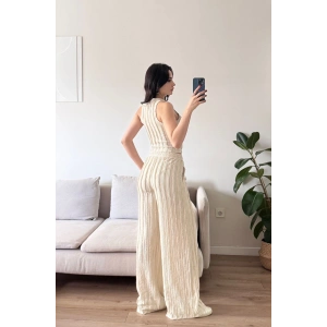 Halter Fitilli İkili Takım - BEJ