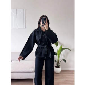 Premium Kuşaklı Denim Takım