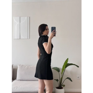 Göğüs Dekolte Premium Elbise - SİYAH