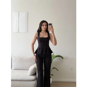 Premium Volanlı Pantolon Takım - SİYAH