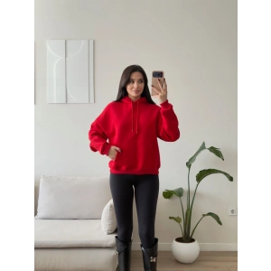 Angel Baskı Oversize Sweat - KIRMIZI