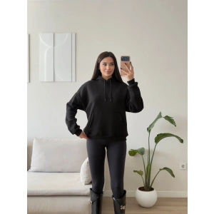 Angel Baskı Oversize Sweat - SİYAH