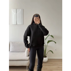 Angel Baskı Oversize Sweat - SİYAH