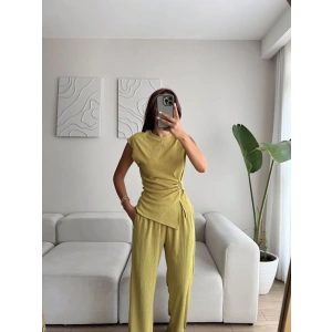 Asimetrik Tokalı İkili Takım - YAĞ YEŞİLİ