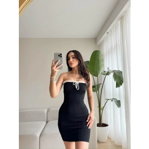 Bağlamalı BSK Straplez Elbise