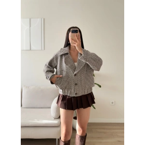 Balıksırtı Premium Bomber Ceket - FÜME