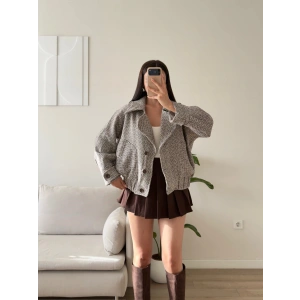 Balıksırtı Premium Bomber Ceket - FÜME