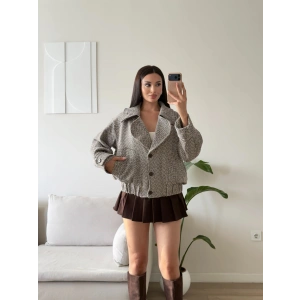 Balıksırtı Premium Bomber Ceket - FÜME