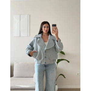 Balıksırtı Premium Bomber Ceket - MAVİ