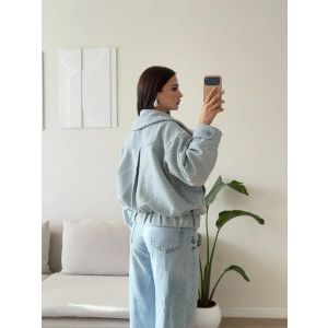 Balıksırtı Premium Bomber Ceket - MAVİ