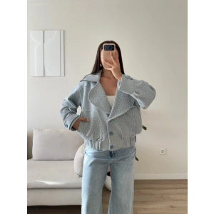 Balıksırtı Premium Bomber Ceket - MAVİ