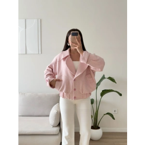 Balıksırtı Premium Bomber Ceket - PEMBE