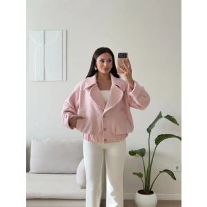 Balıksırtı Premium Bomber Ceket - PEMBE
