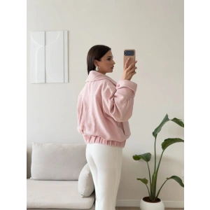 Balıksırtı Premium Bomber Ceket - PEMBE